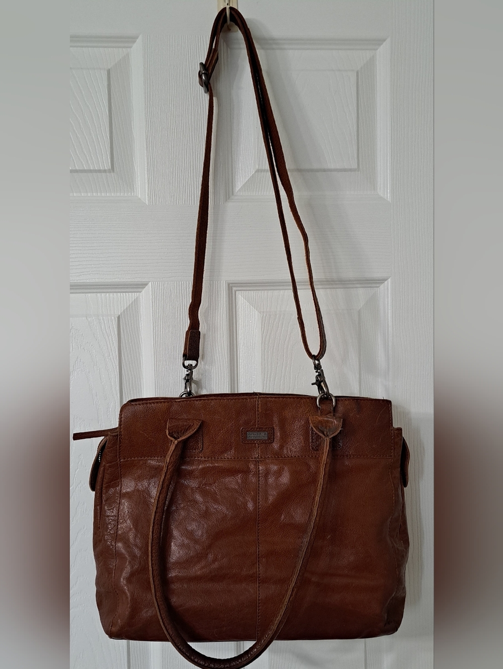 Spikes & Sparrow Brown Leather Satchel